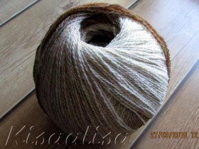 Пряжа MIDARA Artistic Wool Jazz 7/2 коричнево-белая (аналог Кауни)  купить в интернет-магазине