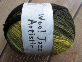 Dzija MIDARA Artistic Wool Jazz 7/2-007 melna-dzeltena  nopirkt interneta veikalā