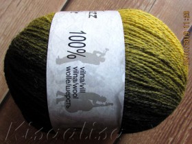 Dzija MIDARA Artistic Wool Jazz 7/2-007 melna-dzeltena  nopirkt interneta veikalā