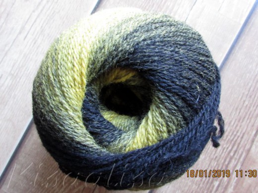 Dzija MIDARA Artistic Wool Jazz 7/2-007 melna-dzeltena  nopirkt interneta veikalā Dzija MIDARA Artistic Wool Jazz 7/2-007 melna-dzeltena  nopirkt interneta veikalā