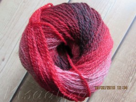 Dzija MIDARA Artistic Wool Jazz 7/2-081 sarkana-balta-bordo  nopirkt interneta veikalā