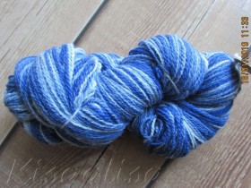 Пряжа MIDARA Artistic Wool Jazz 7/2-083 сине-белая (аналог Кауни)  купить в интернет-магазине