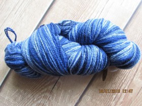 Пряжа MIDARA Artistic Wool Jazz 7/2-082 сине-серо-черная (аналог Кауни)  купить в интернет-магазине