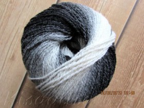 Dzija MIDARA Artistic Wool Jazz 7/2-001 melna-balta  nopirkt interneta veikalā