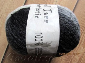 Dzija MIDARA Artistic Wool Jazz 7/2-001 melna-balta  nopirkt interneta veikalā