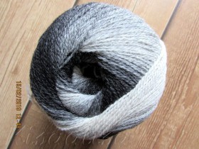 Yarn MIDARA Artistic Wool Jazz 7/2-001 black-white  buy in the online store