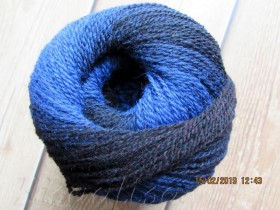 Yarn MIDARA Artistic Wool Jazz 7/2-006 black-blue  buy in the online store