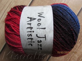 Пряжа MIDARA Artistic Wool Jazz 7/2-084 красно-бело-синий (аналог Кауни)  купить в интернет-магазине