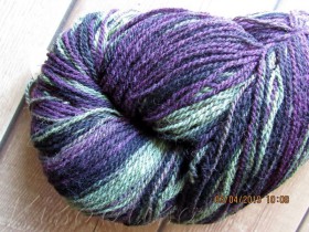 Пряжа MIDARA Artistic Wool Jazz 7/2-042 Фиолетовый с зеленым (аналог Кауни)  купить в интернет-магазине