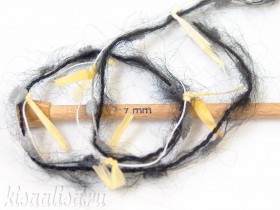 Yarn ICE Mohair-Wool Blend Black Grey Yellow Cream  buy in the online store