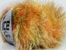 Пряжа ICE Eyelash Yellow Green Salmon для ручного вязания 50/80  купить в интернет-магазине