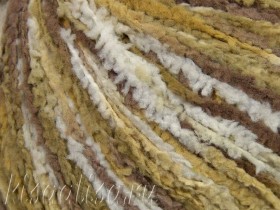 Пряжа ICE Eyelash Chenille White Green Camel 50/150  купить в интернет-магазине