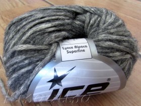 Yarn ICE Lynce Superfine Alpaca Grey Cream 50/80  buy in the online store