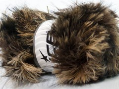 Yarn ICE Faux Fur-Color Brown Shades fnt2-36750