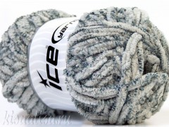 Yarn ICE Velvet Loops White Grey fnt2-29155