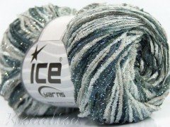 Dzija ICE Chenille-Lurex Silver Grey Shades fnt2-3