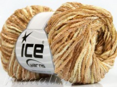 Yarn ICE Chenille-Lurex Silver Cream Brown Shades