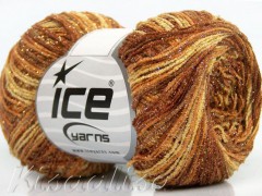 Dzija ICE Chenille-Lurex Yellow Brown Shades fnt2-