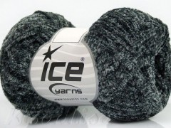 Yarn ICE Chenille Thin Grey Black fnt2-45296
