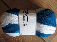 Yarn ICE Kristal Color Teal/White